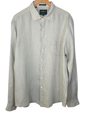 Rodd & Gunn Men's Long-Sleeve Linen Shirt - Light Sage